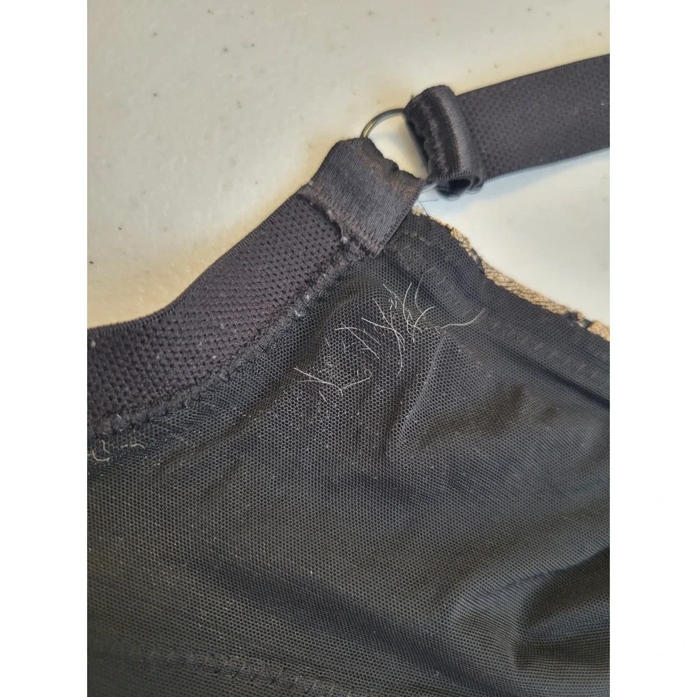 Wacoal Opulence Underwire Contour Bra Black Tan Lace Full Coverage Size 36DDD - Picture 8 of 10